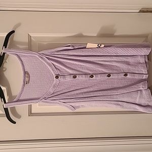 SO BRAND WOMENS JUNIOR LILAC FRONT BUTTON TANK TOP SIZE LARGE